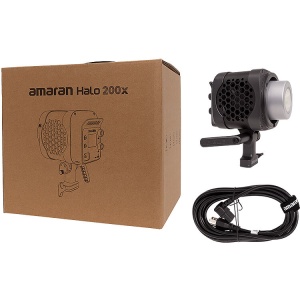 Proiector LED Bi-Color amaran Halo 200x cu montura Bowens metalica integrata si ecran TFT