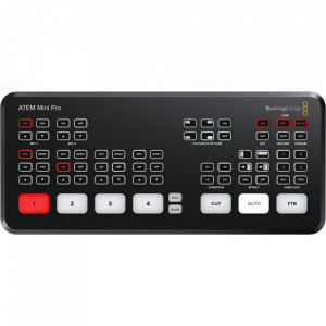 Blackmagic Design ATEM Mini Pro switcher video pentru live streaming cu 4 intrări HDMI și înregistrare directă pe USB