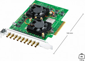 Placa de captura si redare PCI Express Blackmagic Design DeckLink Quad 2 cu 8 conectori mini DIN si ventilatoare de racire