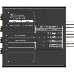 Convertor profesional Blackmagic Design Mini Converter SDI to Audio cu intrari video BNC si iesiri audio de 1/4 inch
