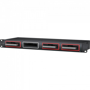 Dock SSD avansat Blackmagic MultiDock 10G cu design pentru montare in rack si 4 sloturi pentru discuri de 2.5 inch