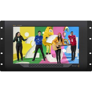 Monitor broadcast profesional Blackmagic Design SmartView 4K G3 montat in rack cu ecran Ultra HD de 15.6 inch si controale frontale