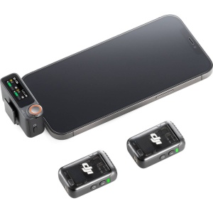 DJI Mic 2, Sistem Microfon Wireless Compact, 2 TX + 1 RX, 2.4 GHz 
