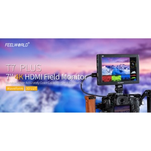 FeelWorld T7 Plus, Monitor On-Camera de 7inch, 3D LUT, 450nits, HDMI