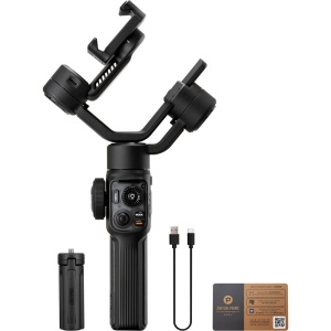 Gimbal Smartphone Zhiyun Smooth 5S Negru - Stabilizare Profesionala 3 Axe, Lumina LED incorporata