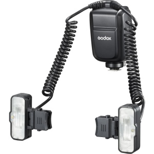Blitz macro twin TTL Godox MF-T76S montat pe aparat foto Sony pentru fotografie macro si dentara