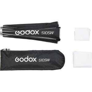 Godox S105W Softbox Octagonal Multifunctional Bowens 105cm montat pe stativ