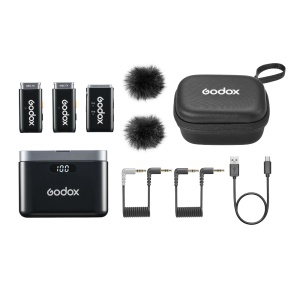 Godox WEC Kit 2, Sistem microfon wireless 2.4 GHz, pentru camere și telefoane mobile