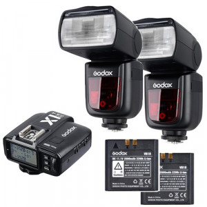 Kit Duo Speedlite V860II pentru Olympus/Panasonic cu declansator X1