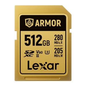 Lexar ARMOR GOLD 512GB, SDXC UHS-II, R280W205, V60, U3, IP68 - Card de Memorie