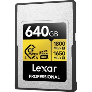 Lexar Pro Gold CFexpress 4.0 Type A, Card de memorie 640 GB, R1800/W1650 mb/s, VPG400