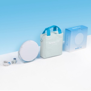 Nanlite Miro 60c Mint Blue, Panou LED RGB rotund, 9, 8382 Lux, 2700-7500K