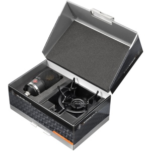 Neumann TLM 107 BK Studio Set, Microfon condensator multi-pattern, cu suport anti-soc, Black