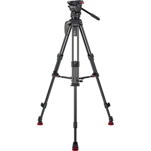Sachtler System Ace XL MS Carbon Mark II, cap fluid, trepied din carbon in 3 trepte