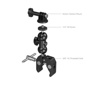 Crab Shaped Clamp Kit with Ballhead Magic Arm 1138B