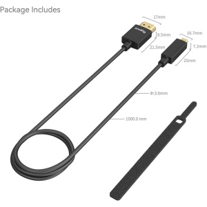 SmallRig 4795, Cablu Ultra-Slim Micro-HDMI la HDMI, 1m