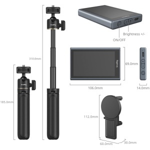 SmallRig 4851B, Kit Vlogging cu Monitor Video Wireless pentru Smartphone