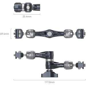 SmallRig 4899, Brat articulat 18 cm, cu suruburi 1/4"-20 and 3/8"-16 ARRI
