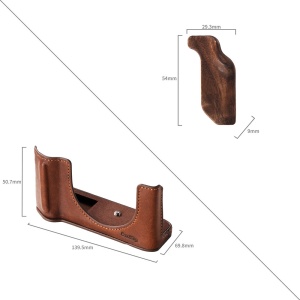 SmallRig 5268 Half Case Kit, Husa din piele maro pentru FUJIFILM GXF100RF