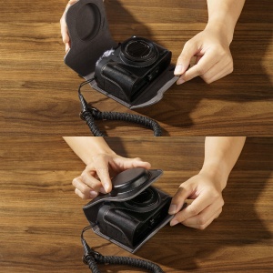 SmallRig 5386, Kit husa din piele neagra pentru Canon PowerShot V1