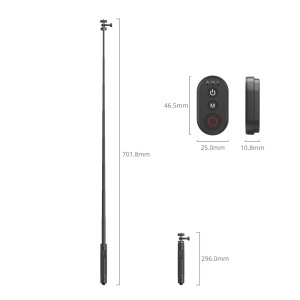 SmallRig 5464 One-Touch Deploy, Selfie Stick Trepied cu declansator, 150cm