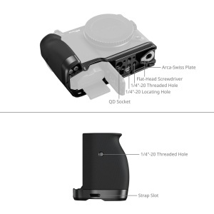 SmallRig 5466, Placa de montare in L cu maner din silicon pentru Nikon ZR