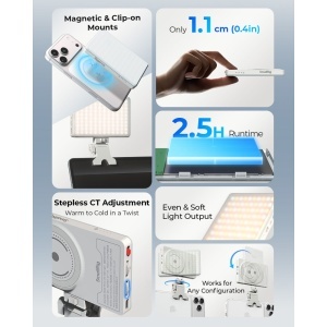 SmallRig 5505 M3 Ink Blue, Lampa LED Bi-color pentru telefoane, MagSafe