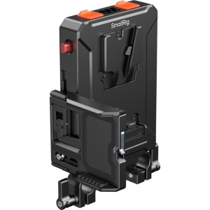 SmallRig 5881 Placă adaptor inteligentă pentru baterii V-Mount cu clemă dublă pentru tije de 15 mm