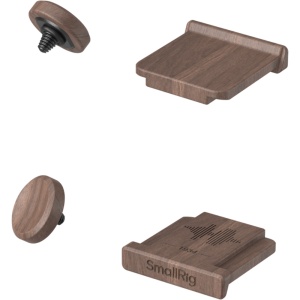 Set capac patina de blitz si capac buton declansator din lemn de nuc SmallRig 6239 pentru aparate foto Fujifilm