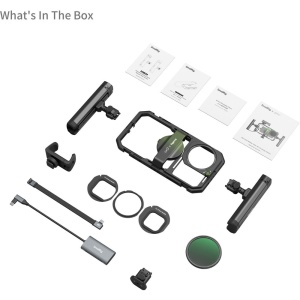 SmallRig x Brandon Li All-in-One Mobile Video Kit Co-design Edition 4596B kit rig profesional video pentru smartphone cu cage universal, mânere rotative, slot SSD M.2, filtru VND și hub USB-C