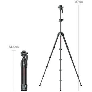 Ulanzi JJ06 GlideGo, Trepied Video din Carbon, 187cm, sarcina max. 18Kg