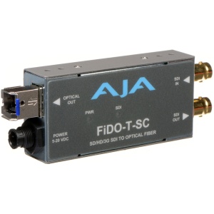 AJA FiDO-T-SC, Convertor 3G-SDI la fibra optica SC, cu 3G-SDI loop-out