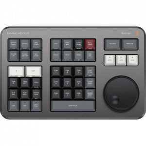 Tastatura de editare video Blackmagic Design DaVinci Resolve Speed Editor cu butoane dedicate si jog shuttle knob
