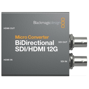 Convertor video profesional Blackmagic Design Micro Converter BiDirectional SDI/HDMI 12G WPSU cu porturi SDI In Out si HDMI In Out