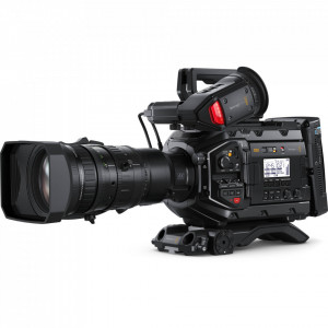 Camera profesionala Blackmagic Design URSA Broadcast G2 cu montura B4 instalata si ecran LCD tactil de 4 inch