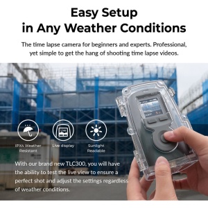 Brinno BCC300-C, Kit Camera Time Lapse Construction Bundle, 1080p, 118°