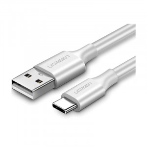 Cablu alimentare USB la USB-C, 25cm, alb, UGREEN US287