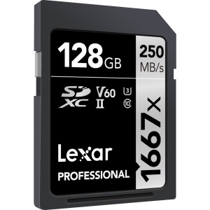 Card de Memorie Lexar SDXC Pro 1667X UHS-II U3 R250/W120 (V60) 128G