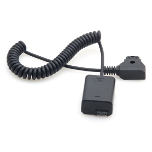 Caruba DC08, Acumulator Dummy Sony NP-FW50 Full Decoding cu D-Tap, cablu spiralat