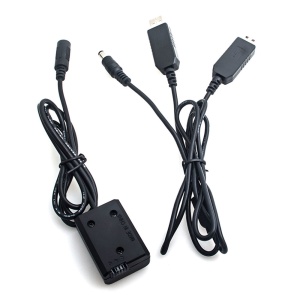 Caruba DC10, Acumulator Dummy Sony NP-FW50 Full Decoding cu alimentare 2x USB 5V 2A