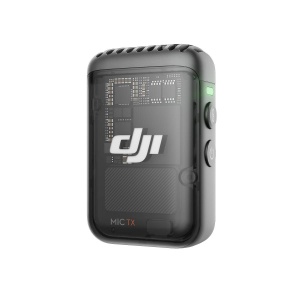DJI Mic 2, TX 2.4 GHz, Transmitator microfon wireless, Clip-On, cu microfon incorporat, Negru