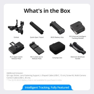 DJI RS 5 Combo, Stabilizator Gimbal cu Modul AI Tracking, Autonomie 14h