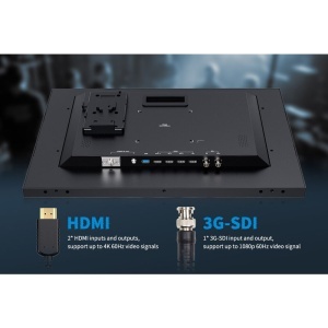 FeelWorld FVM215-1000, Monitor Broadcast 21.5", 1000 cd/m², 4K60, HDMI & 3G-SDI, V-Mount