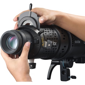 Accesoriu de proiecție optic Godox BFP cu montură Bowens și lentilă de 85mm pentru blitzuri de studio