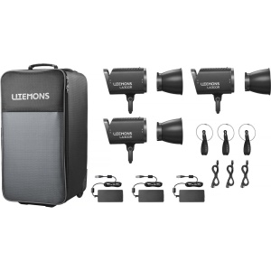 Lampa LED video full-color RGB Godox Litemons LA300R 330W cu montura Bowens si ecran de control