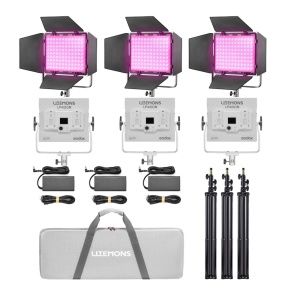 Godox Litemons LP400R Kit 3 Panouri LED RGB, cu stative