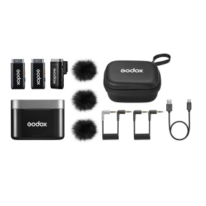 Godox WEC-S Kit 2, Sistem 2 microfoane wireless 2.4 GHz, pentru camere Sony