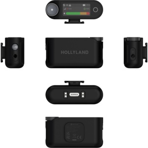 Hollyland Lark MAX 2 Ultimate Combo, Sistem microfon wireless on-camera, 2 persoane, Casti OWS