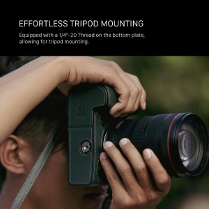 Husa Tilta TA-T68-LCC-B din piele pentru Canon EOS R5 Mark II, Verde