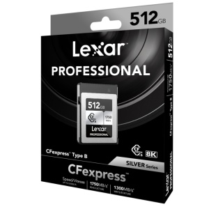 Lexar CFexpress Type B, Card de Memorie 512 GB, Silver Series R1750/W1300mb/s
